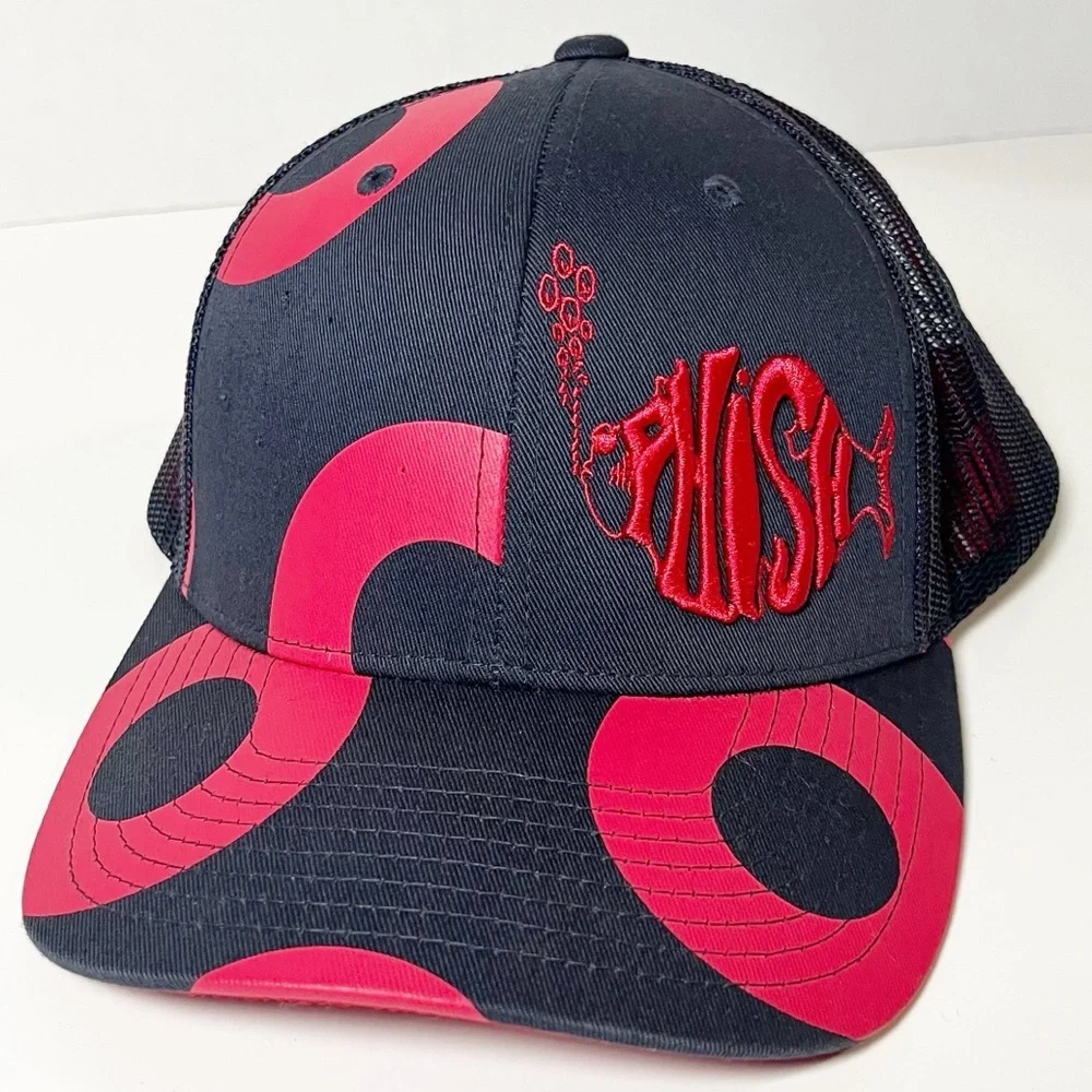 The Classic Phish Red and Blue Trucker’s Cap with Adjustable Snaps - Picture 2 of 9